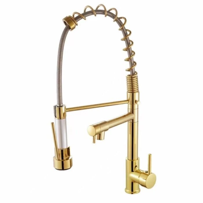 2-in-1 Multi-Function Commercial Style Pull Down Kitchen Faucet - Image 5