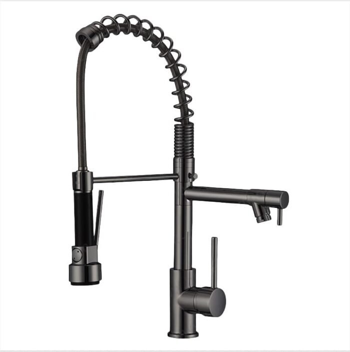 2-in-1 Multi-Function Commercial Style Pull Down Kitchen Faucet - Image 3
