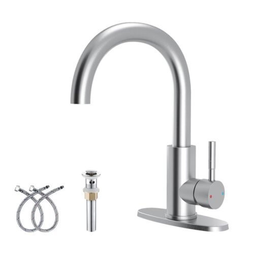 Single-Handle Bathroom Sink Faucets With lever Handle Basin Mixer Faucets