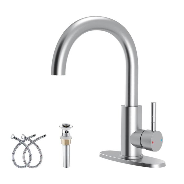 Single-Handle Bathroom Sink Faucets With lever Handle Basin Mixer Faucets