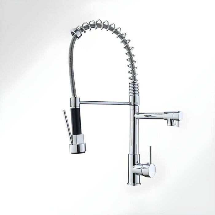 Custom kitchen Multifunctional High-Arc Brass Pull-out Faucet
