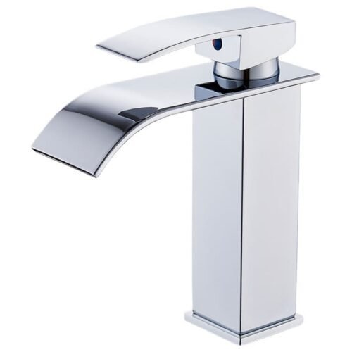 Single hole 1-Handle Chrome-Plated Waterfall Faucet